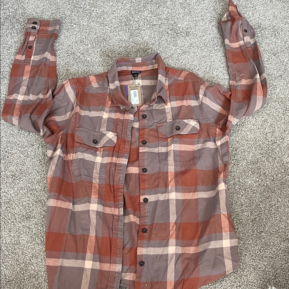 Patagonia Earth-Tone Plaid Shirt